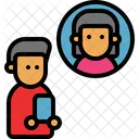 Junge sucht Profil eines Mädchens  Symbol