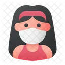 Frau Avatar Medizinische Maske Symbol