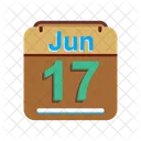 Junho Calendario Data Ícone