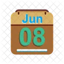 Junho Calendario Data Ícone