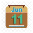 Junho Calendario Data Ícone