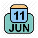 Junho Calendario Data Ícone