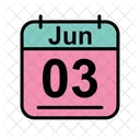 Juni Kalender Datum Symbol