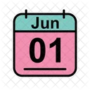 Juni Kalender Datum Symbol