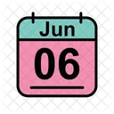 Juni Kalender Datum Symbol