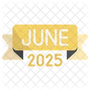 Juni 2025 Kalender Symbol