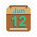 Juni Kalender Datum Symbol