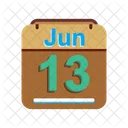 Juni Kalender Datum Symbol