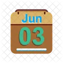 Juni Kalender Datum Symbol