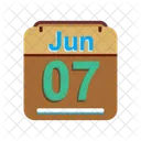 Juni Kalender Datum Symbol