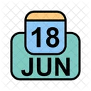 Juni Kalender Datum Symbol