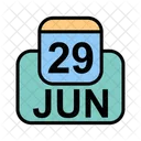 Juni Kalender Datum Symbol