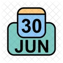 Juni Kalender Datum Symbol