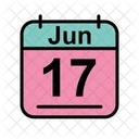 Juni Kalender Datum Symbol