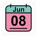 Juni Kalender Datum Symbol