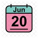 Juni Kalender Datum Symbol