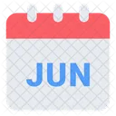 Junio Verano Mes Icon