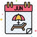 Junio Horario Fecha Icono