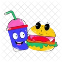 Junk Food Fast Food Burger Drink Icon