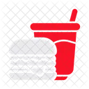 Junkfood Burger Mahlzeit Symbol