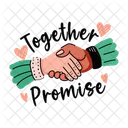 Juntos Promesa Apreton De Manos Amistad Icon