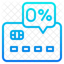 Juros Zero Percentual Cartao De Credito Pagamento Ícone