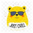 Just Chill Bear Smiling Icon