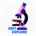 Just Explore Microscope Research Icon
