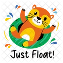 Just Float Enjoying Animal Icon