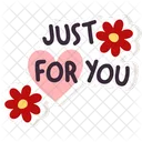 Just For You Romance Heart Icon