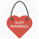 Just Married Decorative Keychain Couples Keychain Icon