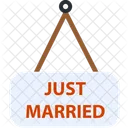 Just Married Board Marriage Board Marriage Banner Icon