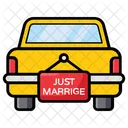 Just Married Classic Car Vehicle Icon