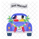 Just Married Car Ride Icon