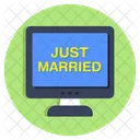 Just Married Online Marriage Marriage Notification Icon