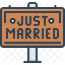Just Married Sign Just Marriage Icon