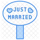 Just Married Sign Icon