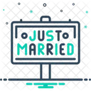 Just Married Sign Just Marriage Icon