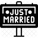 Just Married Sign  Icon