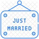 Just Married Sign Icon