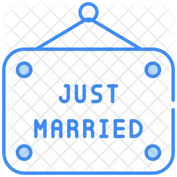 Just married sign  Icon