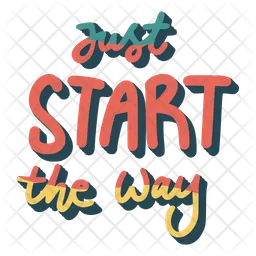 Just start the way sticker  Icon