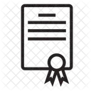 정의 증명서 졸업장 아이콘