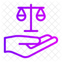 Justice Scale Hand Equality Icon