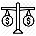 Justice Scales with Money  Icon