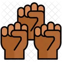 Justicia Racial Sociedad Manifestacion Icono