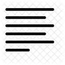 Justificar Izquierda Texto Alinear Icon