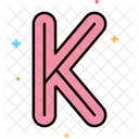 K K Letter Alphabet Icon