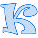 K Alphabet Text Icon