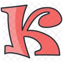K Sign English Letter Icon